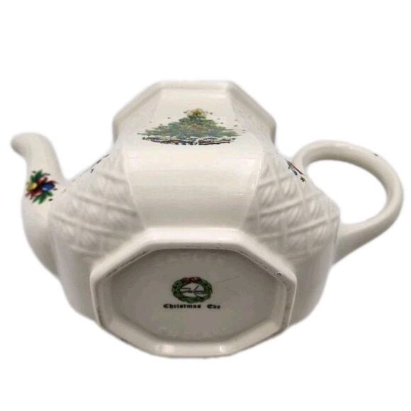 Sadler England Teapot Christmas Eve Salem Tree Vintage Ceramic w/ Lid - Picture 12 of 16